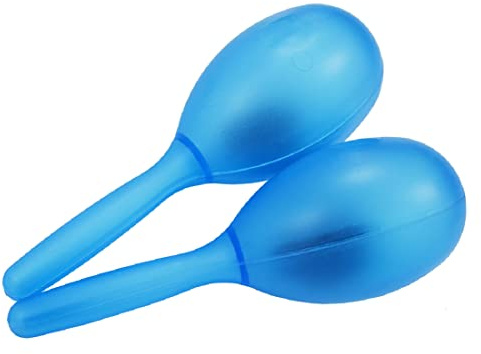 A-Star Kunststoff Maracas Frosted Blue - Paar - 20cm Shaker Pädagogisches Rhythmus Instrument für Kinder