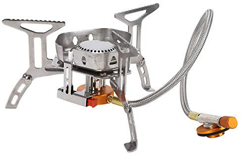 Réchauds de Camping cuisinière Portable cuisinière coupe-vent brûleur à gaz cuisinière à allumage piézo-électrique pour Camping randonnée