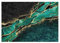 WallArena - Vlies Fototapete Marmor Grün Gold Schwarz Marmoroptik Steinoptik 416x254 cm - Fototapeten - Tapeten für Wohnzimmer Schlafzimmer Vliestapete Wandtapete Tapete 3D Effekt- inkl. Kleister