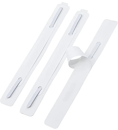 Abheftmechaniken selbstklebend | 3-teilig 150 x 20 mm, weiß | Abheftstreifen selbstklebend | Aktendulli für Mappen, Ordner, Hefte und Akten (500)