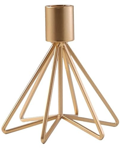 HEXEH Kerzenhalterhalter Aromatherapie-Kerzenhalter, Kerzenlicht-Dinner-Requisiten, Wohnzimmer-Dekoration, Hochzeitsdekoration Kandelaber (Color : Gold)