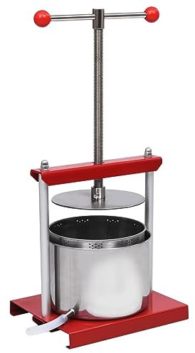 vidaXL Torchio per Frutta e Vino Spremitore per Alimenti Prodotti per la Spremitura Macchine da Cucina Attrezzi per Alimenti in Acciaio Inox 6 L