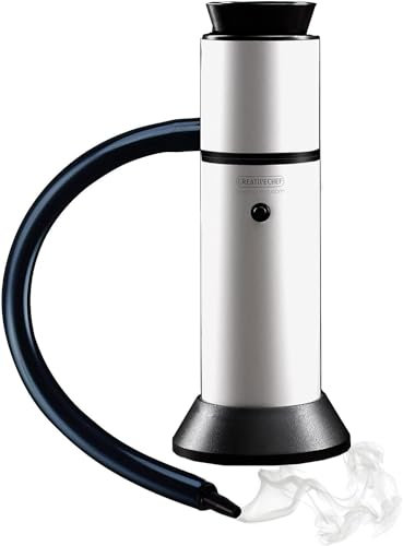 CREATIVECHEF Pistola per affumicatura portatile SG16B per cocktail e pesce con trucioli di legno, 6,3 x 2,6, nero (SG-16-BL)