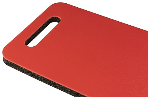 Kneetek BlackRedPad Kniekissen 450 x 245 x 20 mm, 114 g | Abwaschbare Arbeitsunterlage aus PE-Schaum mit Tragegriff – dämpfend, wärme- und kälteisolierend, Ersatzpad für CRAFTTEK