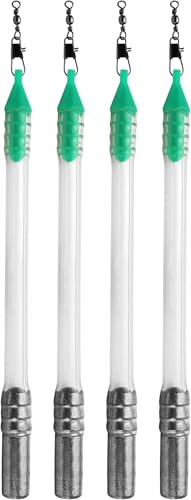 Storfisk fishing & more Juego de 4 piezas de madera tirolesa con remolino y peso base móvil, peso: 60 gramos