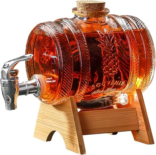 Large Whisky Decanter Whisky Decanter Barrel,Creative Drink Dispenser, Bar Drink Station, Personalised Whiskey Gift Sets for Men