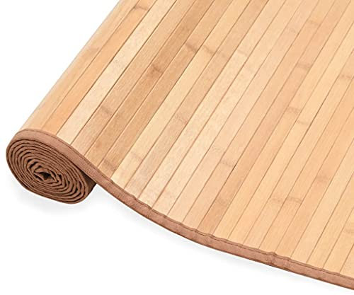 Rantry Bambusteppich, 100 x 160 cm, Braun, Küchenläufer für Flur, Wohnzimmer, Teppiche für Schlafzimmer, Möbeldekoration