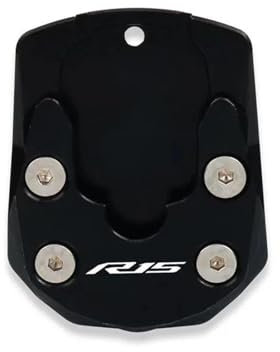 Motorrad Ständer Unterlage Für YZF-R15 YZFR15 Motorrad-Seitenständer-Vergrößerungspolster(Schwarz)