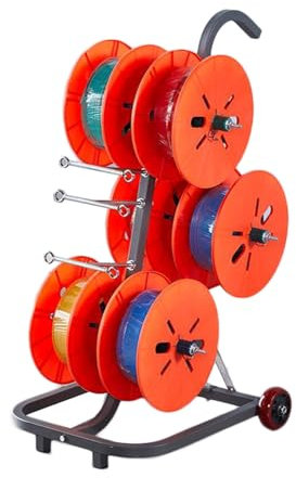 BZJPRFC Wire Spool Rack with Wheel,Wiring Spool Dispenser,Spool Cable Dispenser Spool Rack,for Electrical Industrial Retail Use,330lbs Capacity(Style 2)