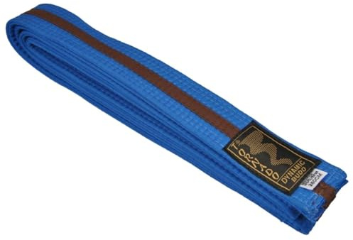 TEKKA BUDO Kampfsport Gürtel mit Mittelstreifen 2-farbig - Budogürtel, Karate, Judo, Taekwondo, Ju-Jutsu - Länge 240 bis 330 cm