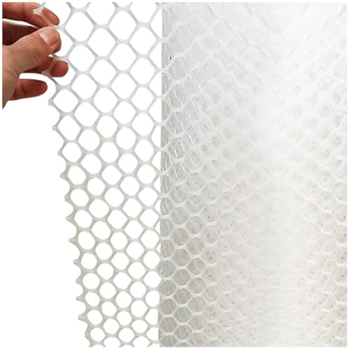 YZRXD Sechseckgeflecht Gartenzaun Maschendraht Kunststoff Kaninchendraht Geflügelzaun Zaunnetz Hühnerdrahtgeflecht für Garten Balkon Schutznetz Geflügel(Size:1 * 3m(3x9.8ft),Color:weiß)