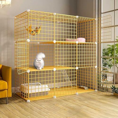 Katzengehege, Katzenhaus für draußen, Katzenkiste, Katzenkäfig, Katzenlaufstall, Katzengehege für Haustiere, DIY-Zwinger, großer Auslauf für Frettchen, Kätzchen, Häschen, Kaninchen, Kleintiere (eine