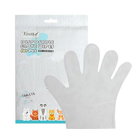 Pet Wet Wipes Without Rinsing - Washable Pet Gloves, Pack of 10 Cleaning, Deodorising Pet Cleaning Wipes, Dry Cleaning Gloves for Dogs and Cats, Bath Towels for