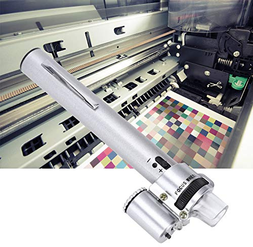 Spacnana Taschenmikroskop, 100-fache LED-Mikroskoplupe, Tragbar, Kunststoff + Metall, LED-Beleuchtung, Vergrößerung 100x