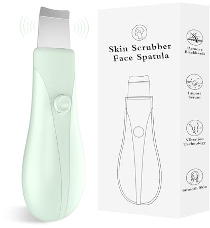 Espátula para limpiar la piel, espátula para la piel, limpiador de poros y puntos negros, herramientas para limpieza profunda facial, herramienta de cuidado de la piel para hombres y mujeres (verde)