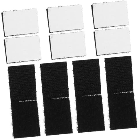 Luxshiny Self-Adhesive Hook and Loop Tape 100 Pcs Double-Sided Strips for Carpet Sofa and Craft Projects Sturdy Nylon Strong Adhesive for Secure Fixing
