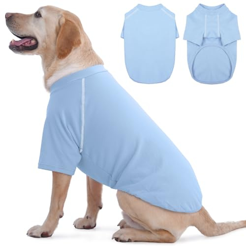 IECOii Fleece-Hundepullover für große Hunde, warmer Pullover für männliche Hündinnen, leichte Winterkleidung für Pitbull, Boxer, Staffy, Blau, Größe XXL