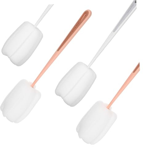 SECFOU 4pcs Bottle Cleaning Brush Long Handle Portable Brush Water Bottle Cleaner Cup Washing