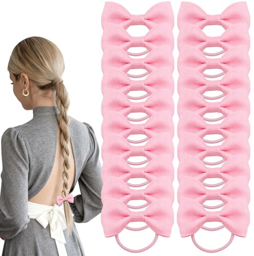 20-pack Rosa Håraccessoarer | Rosetter och Scrunchies för Barn, Småbarn, Kvinnor, Skola, Vardag och Framträdanden (Rosa)