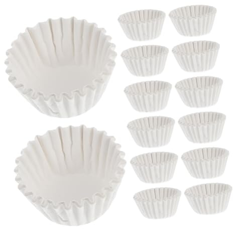 Hemobllo 1000pezzi Pirottini Bianchi Per Muffin e Cupcake in Carta Alimentare Antiaderente Resistenti Al Calore Usa e Getta Per Pasticceria Compleanni Matrimoni e Feste