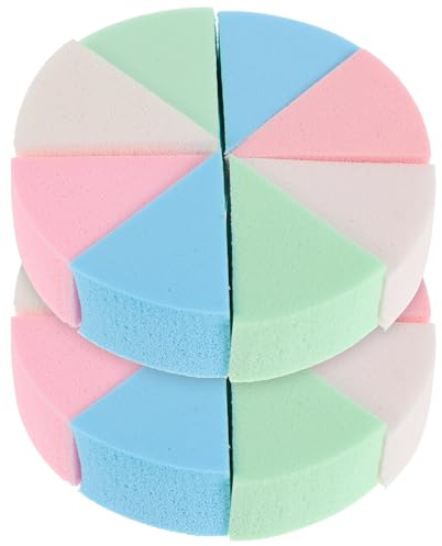 Ipetboom Esponjas de Maquillaje en Día de San Valentín de Látex en Forma de Cuña 2 Juegos de 16 Piezas para Aplicación Precisa y Ahorro de Cosméticos Ideales para Uso Seco y Húmedo