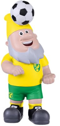 FOCO Officially Licensed Norwich City FC Header Ball Garden Gnome