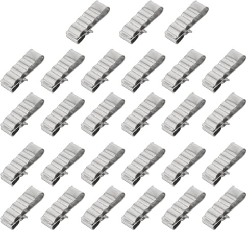 HAPINARY Clip per Cavo Solare in Acciaio Inox 30 Pezzi, Morsetti Metallici per Gestione Cavi Pannelli Fotovoltaici e Telai Rimorchio, Fissaggio Sicuro per Impianti Fotovoltaici Esterni