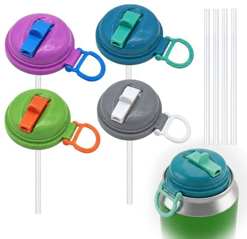 4 Pcs Soda Can Lids with Straw, Reusable Silicone Can Covers for Cans, BPA-Free Drink Covers for Standard Canned Beverages, Beer, Juice, Seltzer