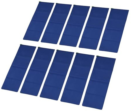 YUKERMARB Set med 10 sandpåsar i polyester, 600D, 25 x 70 cm, återanvändbara, påfyllningsbara, flexibla, vattenblockering för hushållsdörrar, fönster, garage, källare (blå