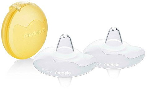 Medela Contact Brusthütchen aus Silikon – Weiches, ultradünnes Design – BPA-frei – 1 Packung mit 2 Hütchen (24 mm) und Aufbewahrungsbox