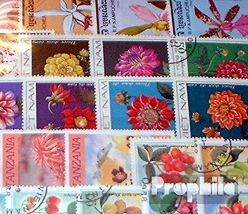 Prophila Collection Motive 150 Verschiedene Blumen und Pflanzen Marken (Briefmarken für Sammler) Pflanzen/Pilze