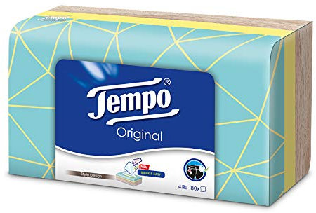 Tempo Tissues - Set di 3 confezioni da 80 fazzoletti