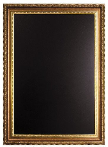 SECURIT - Lavagna da Parete Dorata - Per Pennarelli a Gesso Liquido - Per Bar, Ristoranti, Pub, Negozi - Cornice in Legno Sintetico con Finitura Dorata - 65x85cm - Colore Dorato