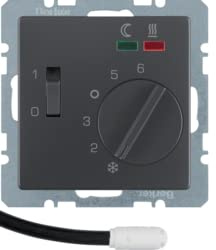 Termostato de suelo con contacto NO, int, 2 LEDs y sensor de temp, Q.1/Q.3, ant