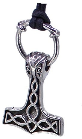 budawi® - Thors Hammer Anhänger 925er Silber Mjölnir Kettenanhänger Hammer des Thor
