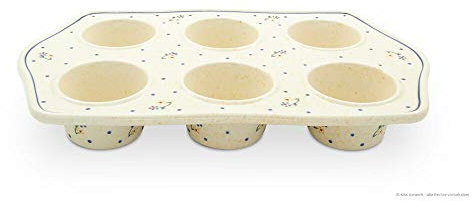 Bunzlauer Keramik Muffin-Backform, 36 x 22 x 5 cm Dekor 111