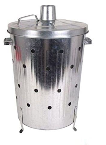 Spetebo Verbrennungstonne 75l Zincato - Canna Fuoco Braciere Verbrenner Forno da Terrazzo