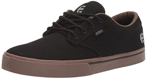 Etnies Jameson 2 Eco - Skate Éco-Responsable Vegan, Matières Recyclées, Confort Coussiné, Baskets du Quotidien - Black/Charcoal/Gum - 42.5