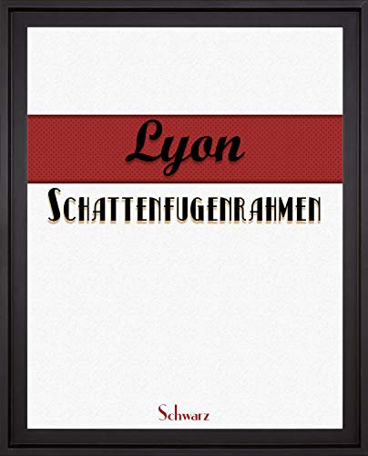 Homedeco-24 Lyon Schattenfugenrahmen 90x120 cm in Schwarz ohne Verglasung ideal für Canvas Leinwand Bilder Farbwahl