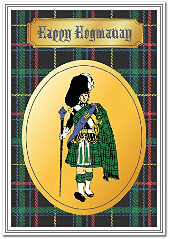 Hogmanay Scottish New Year Card – Happy Scottish Greeting - Scots Celebration - Scotland - Luxury Quality - Perfect for friends and family - Highlander design