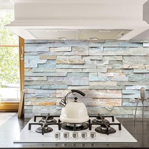 CREARREDA Küchenrückwand Selbstklebend Made in Italy Einfache Anwendung Spritzschutz aus PVC Wasserbeständig und Langlebig.