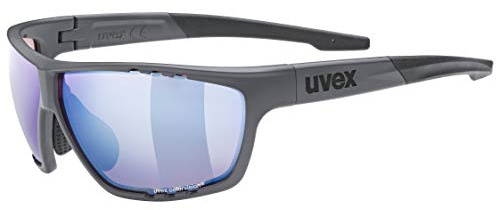 uvex sportstyle 706 CV - Sportbrille für Damen und Herren - 100% UVA-, B, C Schutz - kontraststeigernd - grey matt/amber - one size