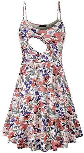 connche Nursing Dress for Breastfeeding Maternity Summer Dress Pockets