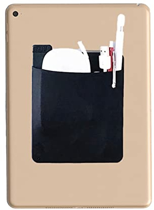 Portable External Hard Drive Carrying Case, Pouch Holder for Computer Accessories, Stick-On Laptop Organizer Storage Pocket for External Hard Drive,Stylus Pens,Wireless Mouse,Cables,Earphones 5PCS
