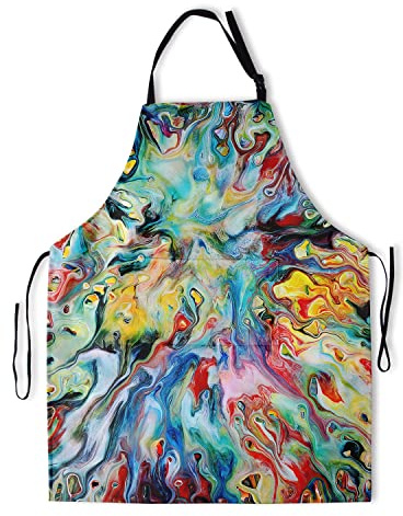 Kawani Artist Art Painting Aprons for Woman with 2 Pockets Polyester Smocks Waterproof Pinafore 28x33 Inch