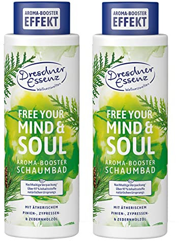 2er Pack Dresdner Essenz Schaumbad Free your Mind & Soul 2 x 500 ml Badezusatz vegan