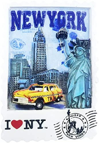 New York USA Stempelform New York Magnet Kühlschrank Kühlschrank Magnet Dekoration Aufkleber Souvenir Harz Handwerk Küche Whiteboard