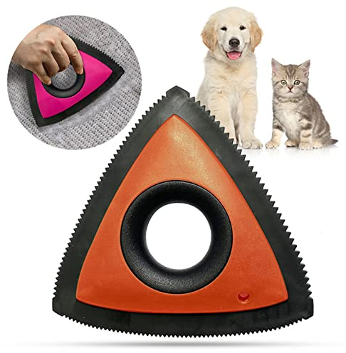 Tierhaarentferner Mini Dreieck Rand Haustier Haarentferner Hund Haarentfernung Gerät Sofa Auto Portbale Haustier Haar Silikon Pinsel Pelz Reiniger Haustierbedarf Tierhaarentferner Kleidung ( Size : Or