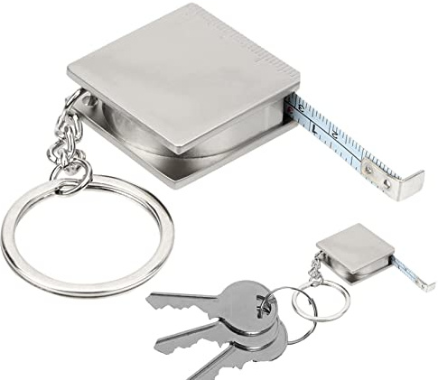 Rianpesn Cinta Métrica Métrica/Pulgadas Con Bloqueo Deslizante, Portable Keyring Pull Ruler Para La Recompensa Escolar