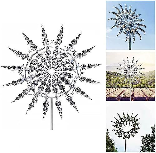 Moulin Vent 3D, Magic Metal Windmill, Deco Jardin Exterieur Moderne, pour La DéCoration De Terrasse Et De Jardin Moulin A Vent Decoratif